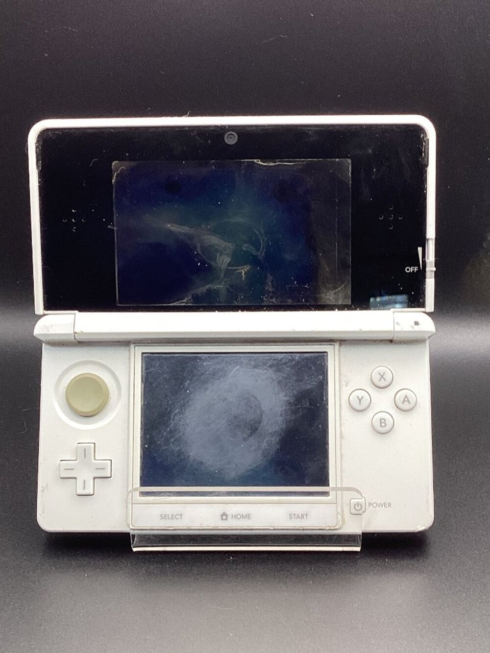 Nintendo 3DS Ice White JPN WAP-002 Used AS-IS Powers On Then Off For Parts Only!